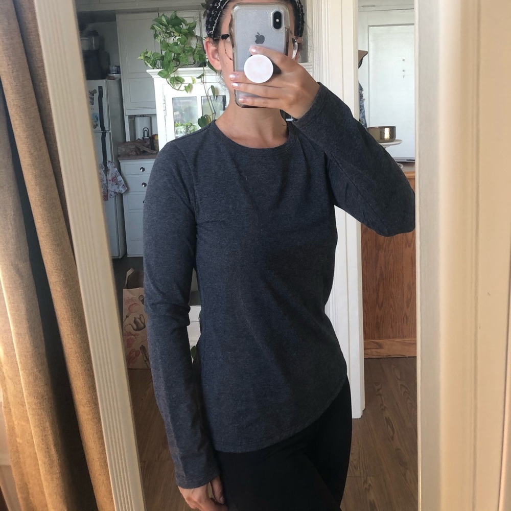 New Balance comfy gray long-sleeve tee